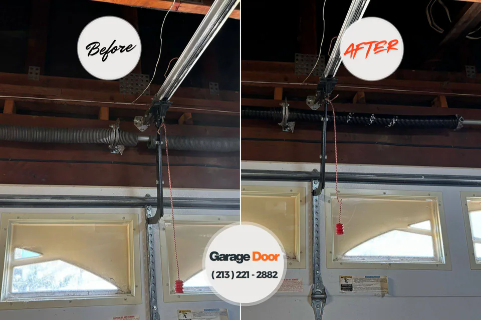 Before and after: garage door repair Vidalia, GA